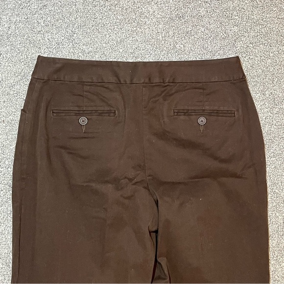 Talbots Heritage Pants Women Size 4 Brown Straight Leg Career - Picture 8 of 9